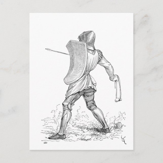 Medieval Slinger Castile Knight Armor Postcard (Front)