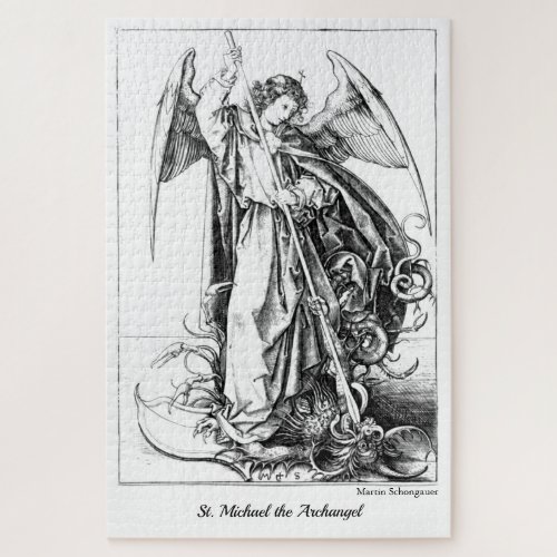 Medieval St Michael the Archangel Classic Art Jigsaw Puzzle