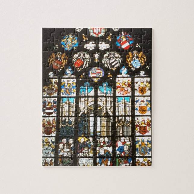 Medieval stained glass window, Holland Jigsaw Puzzle (Vertical)