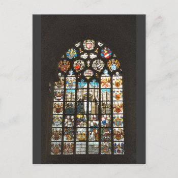 Medieval Stained Glass Window  Holland Postcard by allchristian at Zazzle