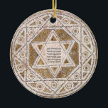 Medieval Star of David Ceramic Ornament<br><div class="desc">This Star of David is from the Leningrad Codex cover page E (Folio 474a). A very old manuscript of the Hebrew bible. A former possession of Karaïte Jews. They claim its author was Karaite, a position denied by Rabbinic Jews. "The manuscript was written around the year 1010 C. E. Author:...</div>