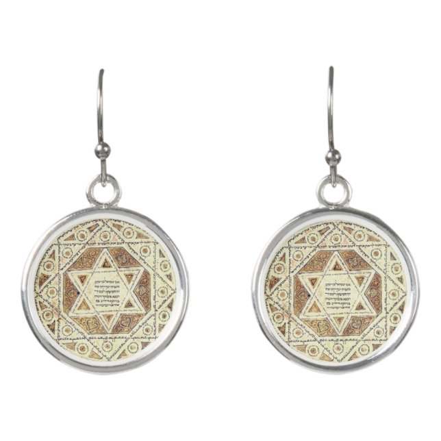 Medieval Star of David Earrings (Front)