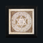 Medieval Star of David Gift Box<br><div class="desc">This Star of David is from the Leningrad Codex cover page E (Folio 474a). A very old manuscript of the Hebrew bible. A former possession of Karaïte Jews. They claim its author was Karaite, a position denied by Rabbinic Jews. "The manuscript was written around the year 1010 C. E. Author:...</div>