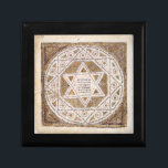 Medieval Star of David Gift Box<br><div class="desc">This Star of David is from the Leningrad Codex cover page E (Folio 474a). A very old manuscript of the Hebrew bible. A former possession of Karaïte Jews. They claim its author was Karaite, a position denied by Rabbinic Jews. "The manuscript was written around the year 1010 C. E. Author:...</div>