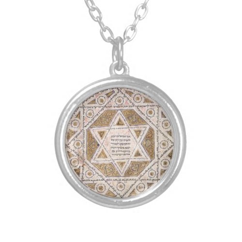 Medieval Star of David Silver Plated Necklace