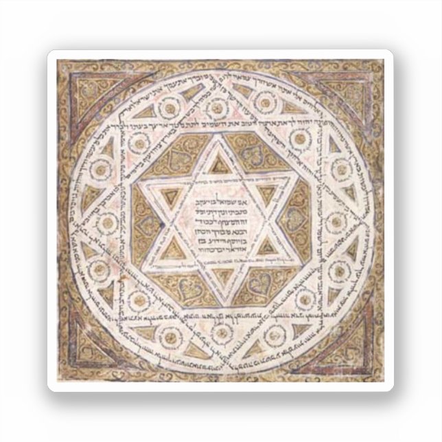 Medieval Star of David Sticker (Front)