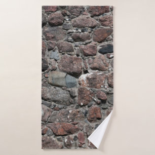 Medieval stone wall texture backgroundabstract, an bath towel