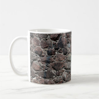 Medieval stone wall texture backgroundabstract, an coffee mug