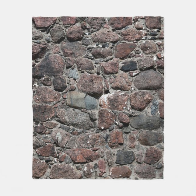 Medieval stone wall texture backgroundabstract, an fleece blanket (Front)