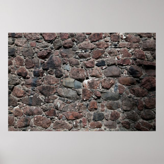Medieval stone wall texture backgroundabstract, an poster (Front)