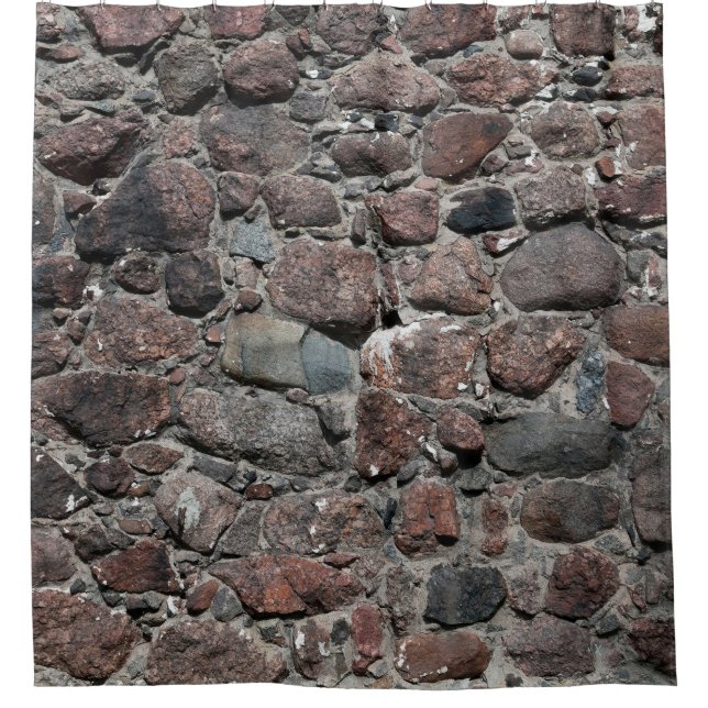 Medieval stone wall texture backgroundabstract, an shower curtain (Front)