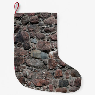 Medieval stone wall texture backgroundabstract, an small christmas stocking