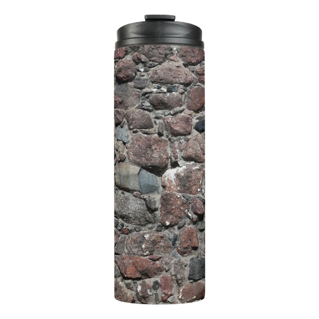 Medieval stone wall texture backgroundabstract, an thermal tumbler (Front)