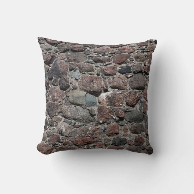 Medieval stone wall texture backgroundabstract, an throw pillow (Front)