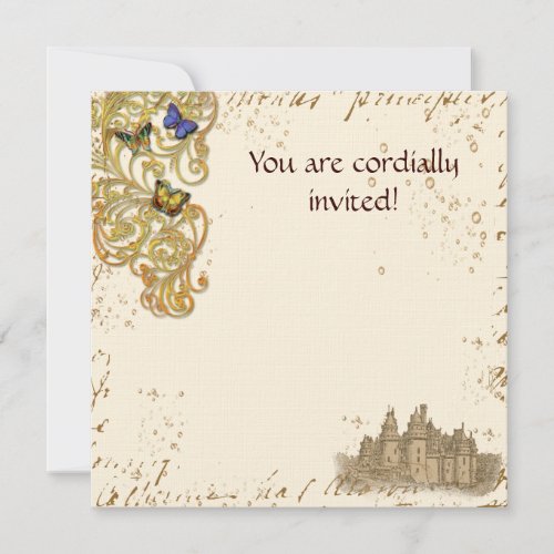 Medieval Storybook Castle Royal Invitation Card