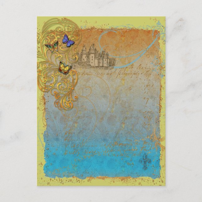 Medieval Storybook Fairy Tale Postcard Invitation (Front)