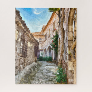 Medieval street in Spain Jigsaw Puzzle
