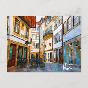 Medieval Street- Viseu Portugal Postcard