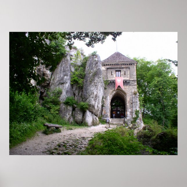 Medieval Strongold on a Rock Poster (Front)