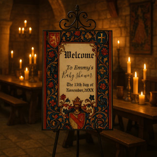 Medieval Style Customizable Welcome Sign