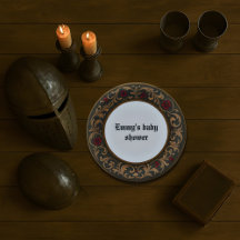 Medieval Style Decorative Paper Plate Design