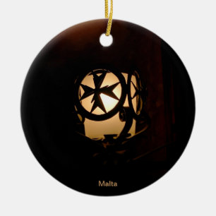 Medieval style lantern from Malta Ceramic Ornament