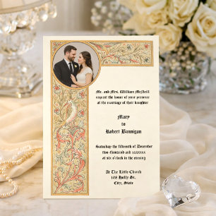 Medieval Style Photo Wedding Invitation