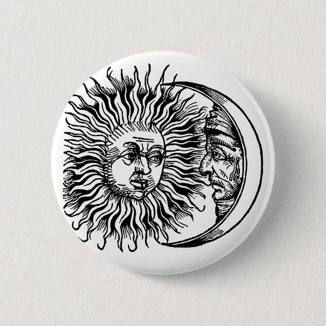 Medieval sun and moon button (Front)
