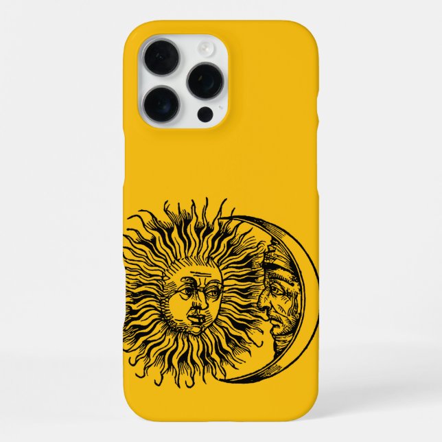 Medieval sun and moon iPhone case (Back)
