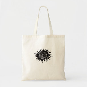 Medieval Sun Engraving - Whimsigoth Aesthetic - Wh Tote Bag
