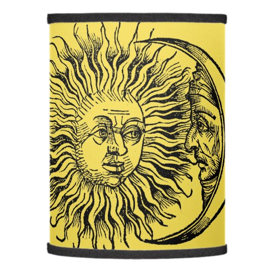 Medieval Sun & Moon Face Lamp Shade (Left)
