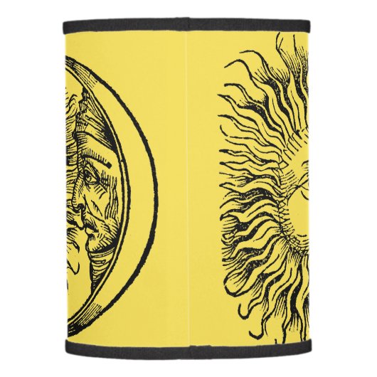 Medieval Sun & Moon Face Lamp Shade (Back)