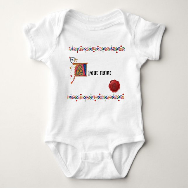 medieval T-shirt Baby Bodysuit (Front)
