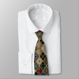Medieval Tapestry Patchwork Neck Tie