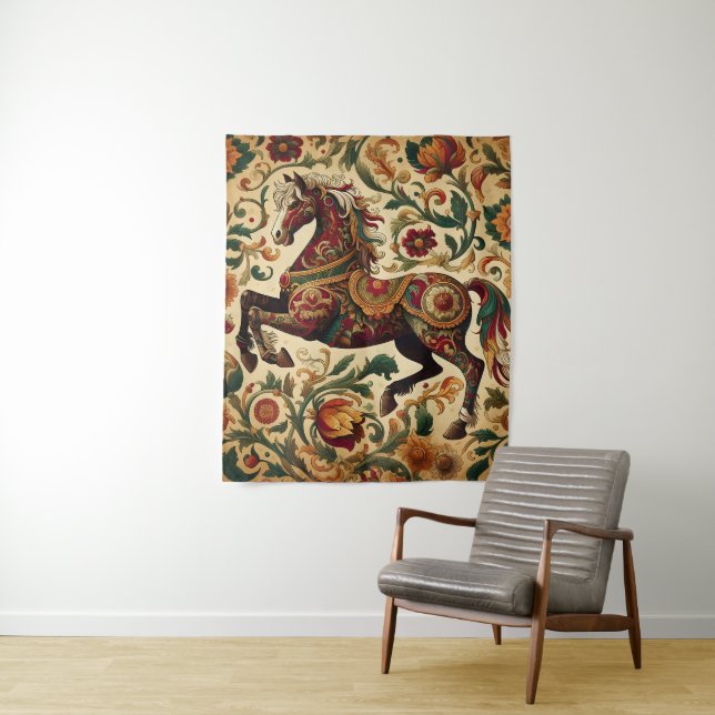 Medieval Tapestry Style Horse (In Situ)