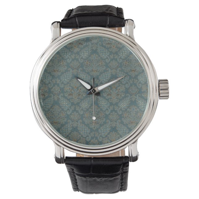medieval textile pattern texture tapestry backgrou watch (Front)