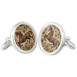 Medieval The Enchanted Steed in Bloom  Cufflinks