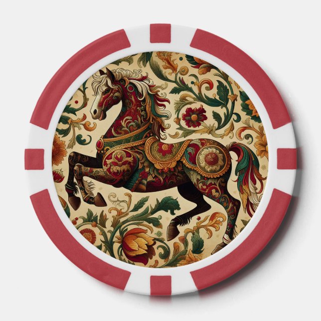 Medieval The Enchanted Steed in Bloom  Poker Chips (Front)