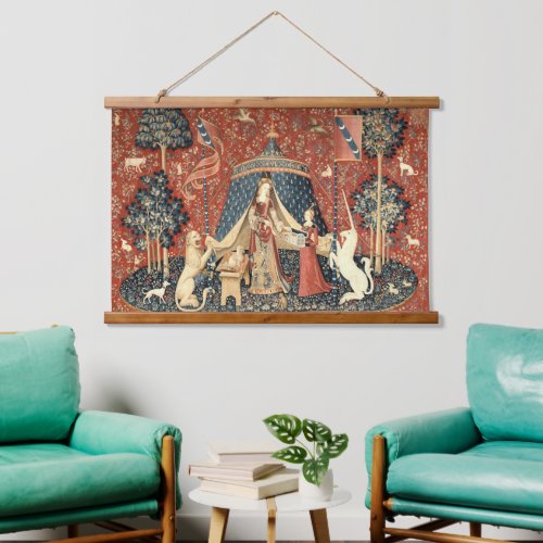Medieval The Lady And The Unicorn 1484 _ 1500 Hanging Tapestry