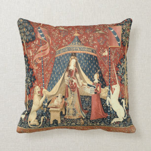 Medieval The Lady And The Unicorn (1484 - 1500) Throw Pillow