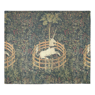 Medieval The Unicorn In Captivity Duvet Cover