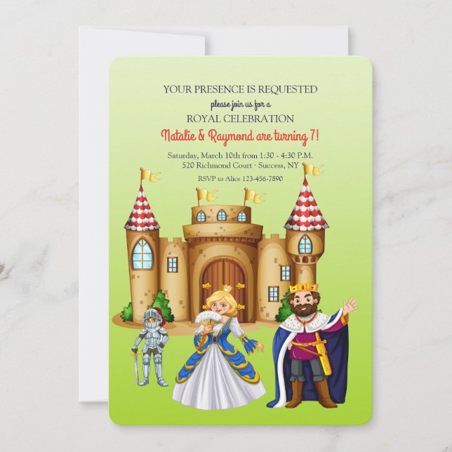 Medieval Times Birthday Party Invitation (Front)