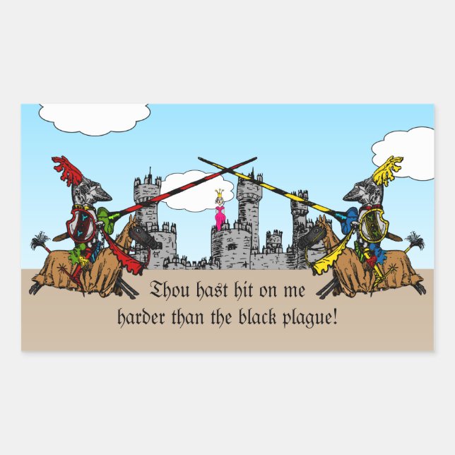 Medieval Times - Love Declaration Rectangular Sticker (Front)