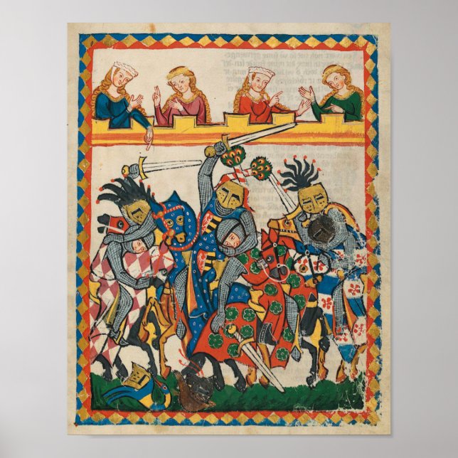 Medieval Tournament, 14th Century Poster (Front)