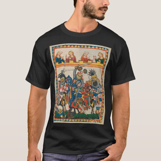 Medieval Tournament, 14th Century T-Shirt (Front)