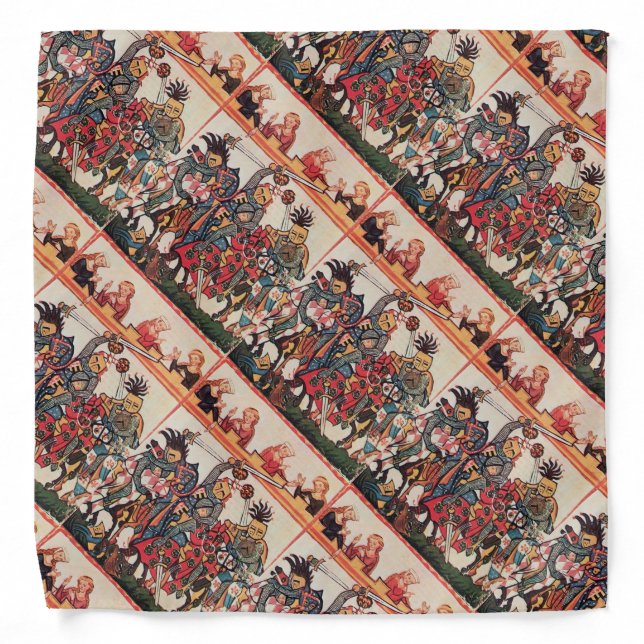 MEDIEVAL TOURNAMENT, FIGHTING KNIGHTS AND DAMSELS BANDANA (Front)