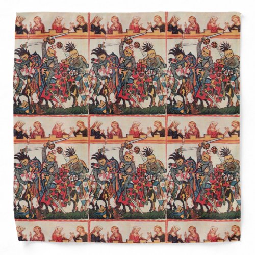 MEDIEVAL TOURNAMENT FIGHTING KNIGHTS AND DAMSELS BANDANA