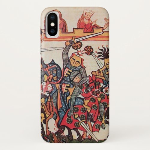 MEDIEVAL TOURNAMENT FIGHTING KNIGHTS AND DAMSELS iPhone XS CASE