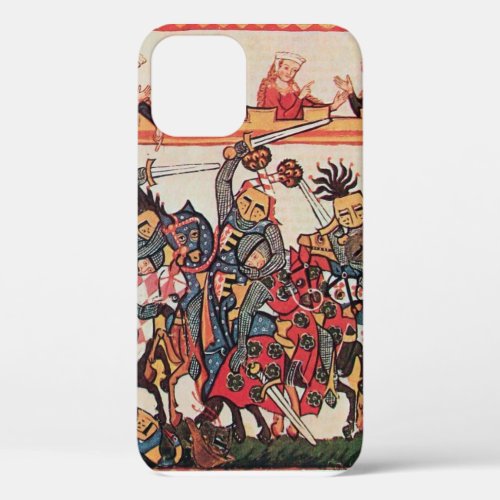 MEDIEVAL TOURNAMENT FIGHTING KNIGHTS AND DAMSELS iPhone 12 CASE