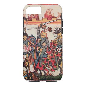 Medieval Tournament  Fighting Knights And Damsels Iphone 8/7 Case by AiLartworks at Zazzle